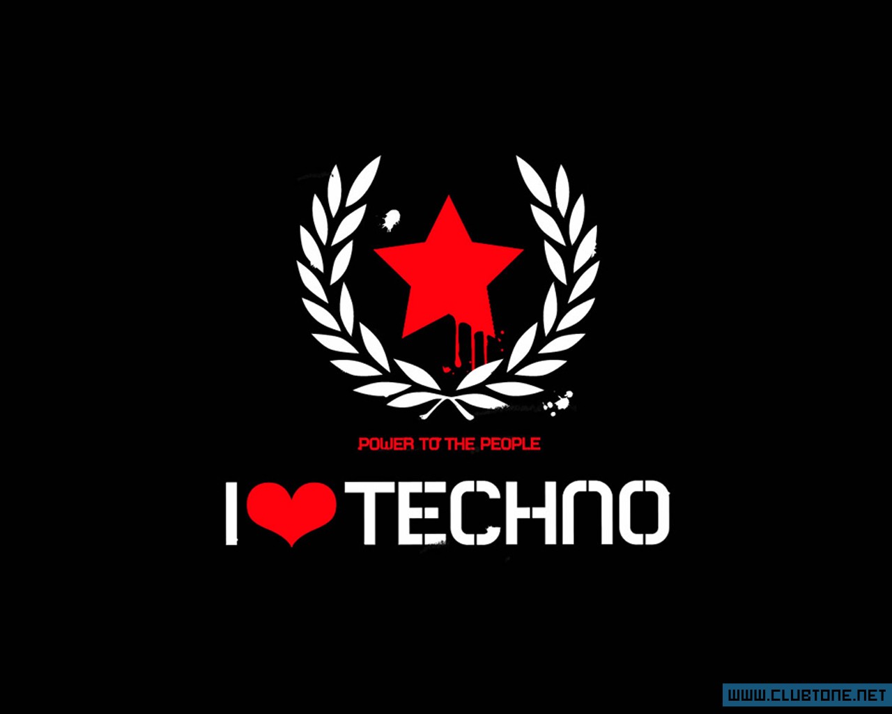 I LOVE TECHNO, звезда, техно, power of people  