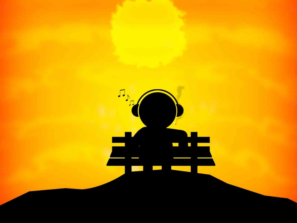 music at sunset  